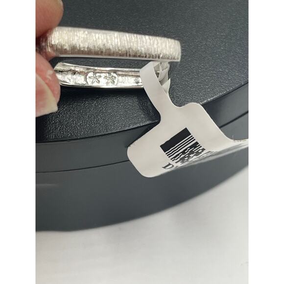 Michelle Albala 10mm Round Pearl Rhodium Sterling Ruby Cabochon Ring New Sz 9 - Picture 6 of 14